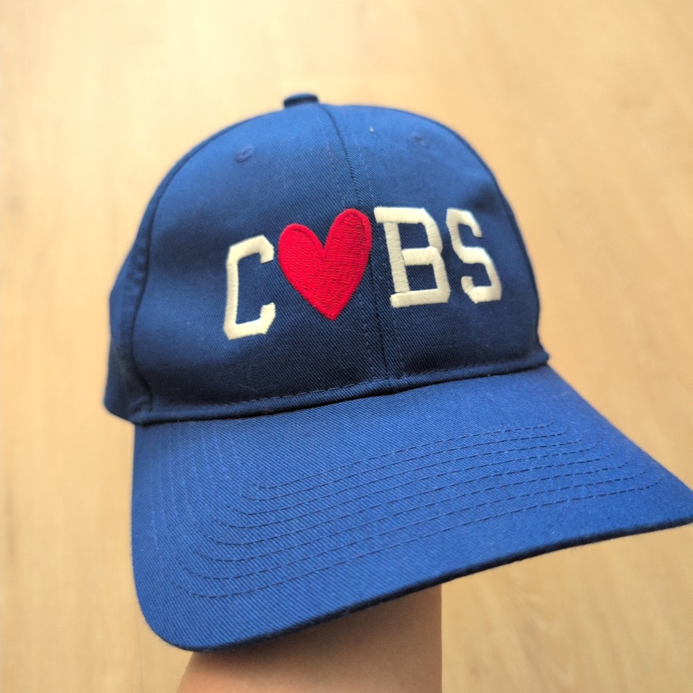Port Authority Chicago Cubs Love Snapback Hat Blue Embroidered Baseball Cap